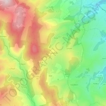 Paimpillod topographic map, elevation, terrain