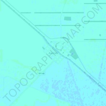 Averías topographic map, elevation, terrain