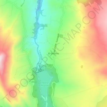 El Destino topographic map, elevation, terrain