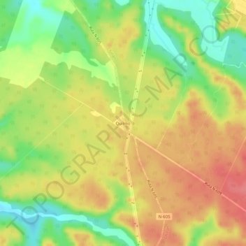 Quilmo topographic map, elevation, terrain