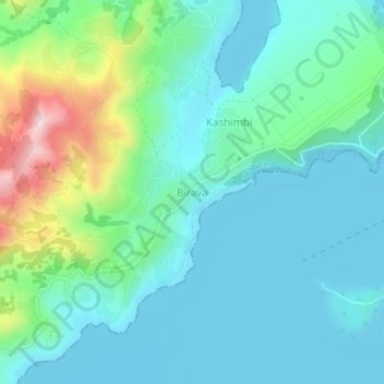 Birava topographic map, elevation, terrain
