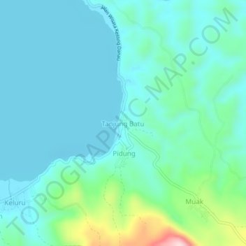 Tanjung Batu topographic map, elevation, terrain