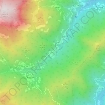 Liveglia topographic map, elevation, terrain