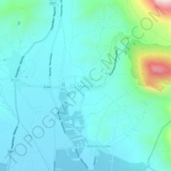 Mykines topographic map, elevation, terrain