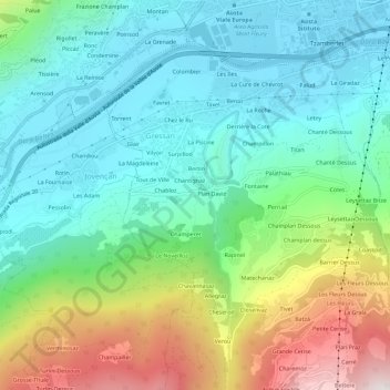 Pleod topographic map, elevation, terrain