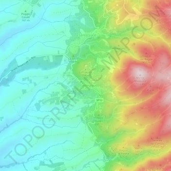 Pastina topographic map, elevation, terrain