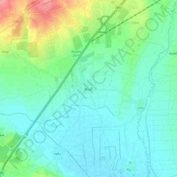 Az Zarbah topographic map, elevation, terrain