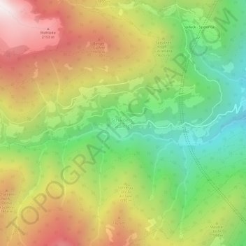 Schalders topographic map, elevation, terrain