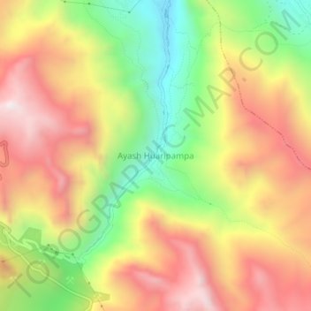 Ayash Huaripampa topographic map, elevation, terrain