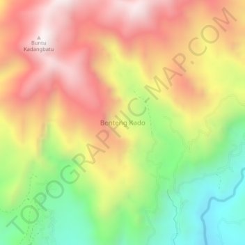 Benteng Kado topographic map, elevation, terrain