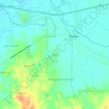 Lunec topographic map, elevation, terrain