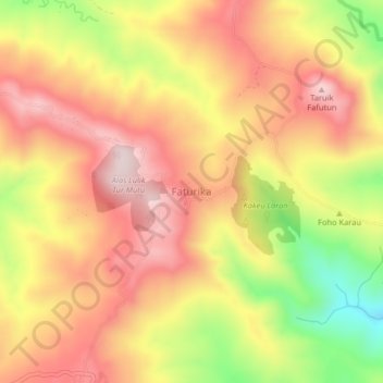 Faturika topographic map, elevation, terrain