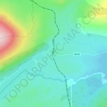 Rannoch Station topographic map, elevation, terrain