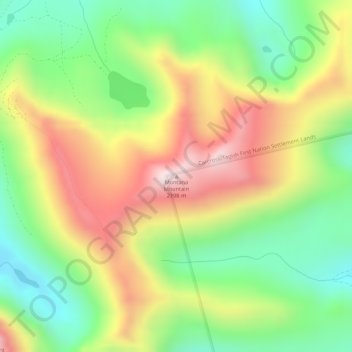 Montana Mountain topographic map, elevation, terrain