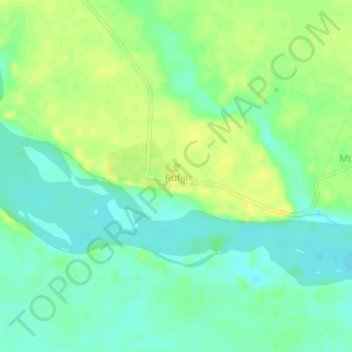 Rufiji topographic map, elevation, terrain