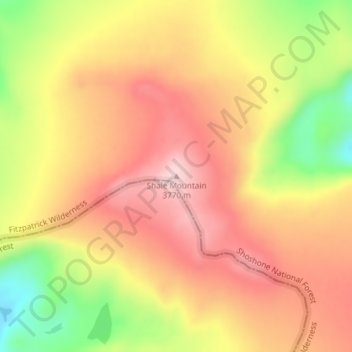 Shale Mountain topographic map, elevation, terrain