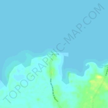 Garzón topographic map, elevation, terrain