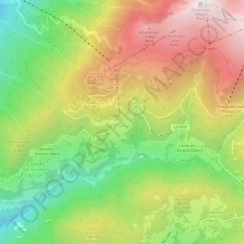 Palmschoß - Plancios topographic map, elevation, terrain