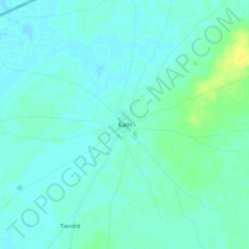 Kain topographic map, elevation, terrain