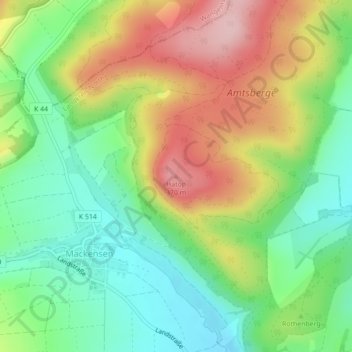 Hatop topographic map, elevation, terrain