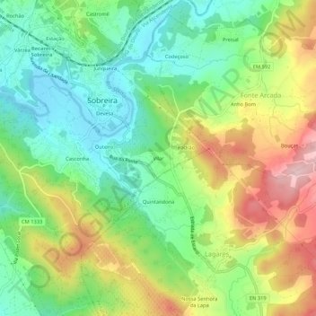 Vilar topographic map, elevation, terrain