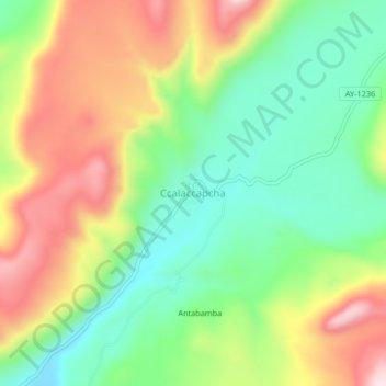 Ccalaccapcha topographic map, elevation, terrain