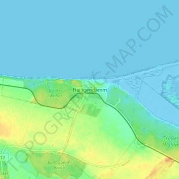 Heiligendamm topographic map, elevation, terrain