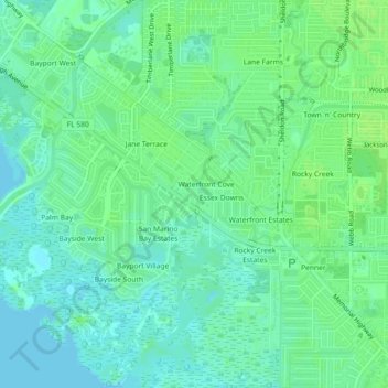Mecca City topographic map, elevation, terrain