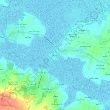 Messan topographic map, elevation, terrain
