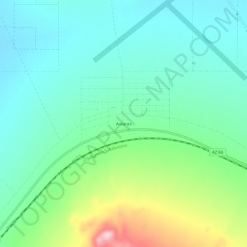 Antares topographic map, elevation, terrain