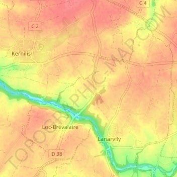 Mesdoun topographic map, elevation, terrain