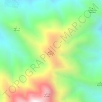 Altos de San Miguel topographic map, elevation, terrain