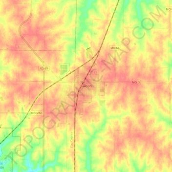 Lawson topographic map, elevation, terrain