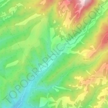 Lilianovo topographic map, elevation, terrain
