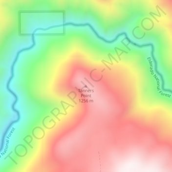 Tanners Point topographic map, elevation, terrain