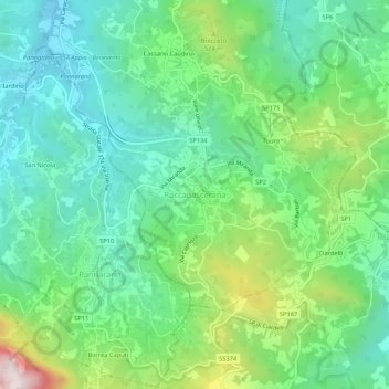 Roccabascerana topographic map, elevation, terrain
