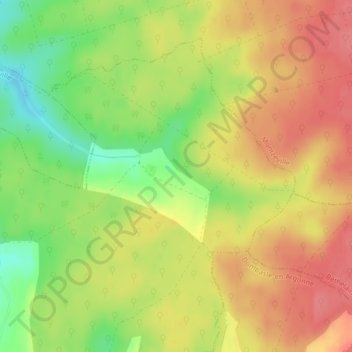 Pré d'en Haut topographic map, elevation, terrain