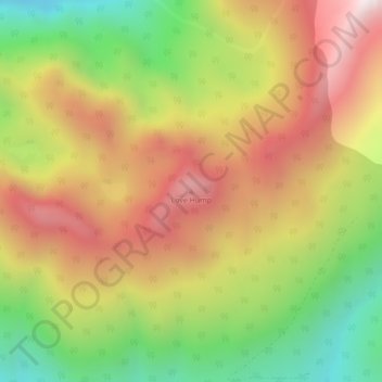 Love Hump topographic map, elevation, terrain