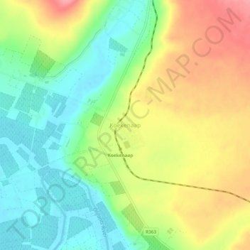 Koekenaap topographic map, elevation, terrain