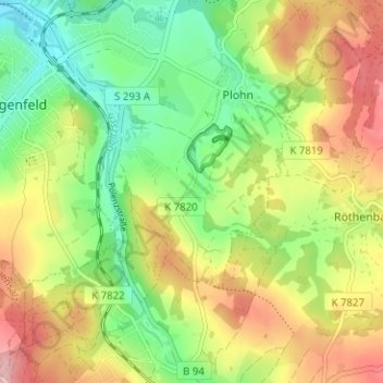 Abhorn topographic map, elevation, terrain