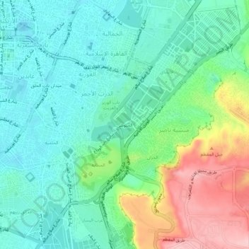 El Giyushi topographic map, elevation, terrain