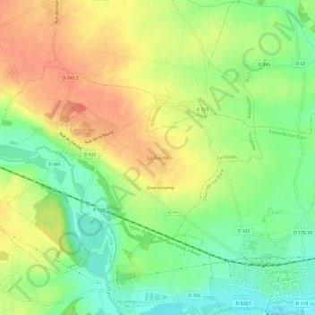 La Touche topographic map, elevation, terrain