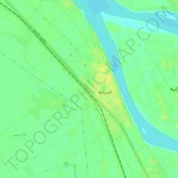 Al Maragha topographic map, elevation, terrain