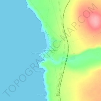 Strandfontein topographic map, elevation, terrain