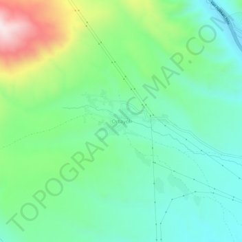 Ortayol topographic map, elevation, terrain