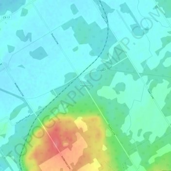 Medonte topographic map, elevation, terrain