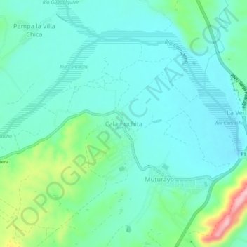 Calamuchita topographic map, elevation, terrain