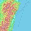 Landkreis Hualien topographic map, elevation, terrain