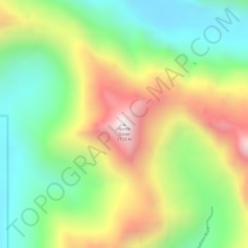 North Sister topographic map, elevation, terrain