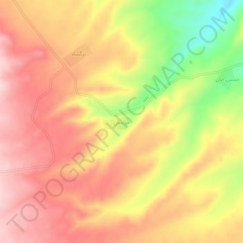 Khorasan topographic map, elevation, terrain